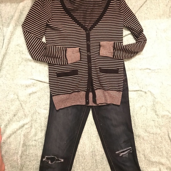 Striped button Cardigan - Picture 1 of 3